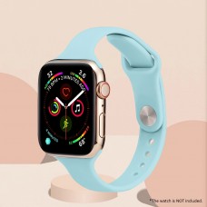 Light Blue Silicone Watch Strap For Apple Watch Series 38/40/41/42/44/45mm