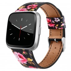 Leather Bands Compatible With Fitbit Versa 2 Bands &amp; Versa Bands &amp; Versa Lite Wristbands, Classic Fitbit Versa Se Replacement Leather Strap For Women Men