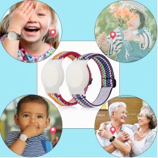 Christmas Children Gifts 3 Pack Airtag Wristbands For Kids, Stretchy Nylon Bracelet With Holder For Apple Air Tag, Protective Case For Anti-lost Air Tag Gps Tracker With Adjustable Watch Band For Toddlers, Child And Girls 
