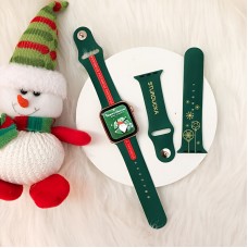 Christmas Style For Apple Watch 8/7/6/5/4/3/2/1/se Silicone Strap 38/40/41mm 42/44/45/49mm 