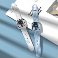 Designer Style Marble Pattern Silicone Watch Band Compatible With Apple Watch 38/40/41mm 42/44/45mm