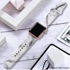 Fashion White Black Marble Watch Strap For Apple Watch 38mm/40mm/41mm/42mm/44mm/45mm/49mm Iwatch Ultra/se/series 8/7/6/5/4/3/2/1, Without Watch