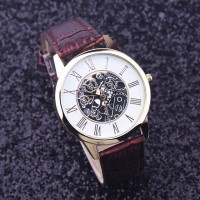 Watches Men Rreloj Hombre Golden hollow watch, Luxury Casual steel Business Imitate Mechanical Watch Male clock relogio