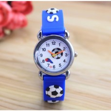 New 3D Cartoon fashion silicone football kids Watch Children Girls Boys Students Quartz Wristwatches relogio kol saati clock 