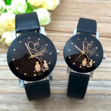 New Relogio Couple Watches Student Couple Stylish Spire Glass Belt Quartz Watch Men&#39;s Watches Women&#39;s Watches