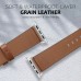 Genuine Leather Bands Compatible For Apple Watch Bands 42mm 44mm 45mm Soft Vintage Genuine Leather Replacement 