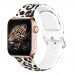 Leopard Pattern Watch Bands Compatible With Apple Watch Ultra 49mm 45mm 44mm 41mm 40mm 42mm 38mm Series 8/7/6/5/4/3/2/1, Sport Silicone Watch Straps Men Women