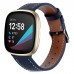 Leather Bands Compatible With Fitbit Versa 3/fitbit Sense Watch Bands For Women Men, Soft Breathable Adjustable Replacement Band For Versa 3/sense
