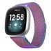 Bands Compatible With Fitbit Versa 3/fitbitsense, Breathable Stainless Steel Loop Mesh Magnetic Adjustable Wristband For Fitbit Versa 3  For Women And Men
