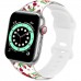 Christmas Leopard Pattern Watch Strap Compatible For Apple Watch Bands 38mm 40mm 41mm 42mm 44mm 45mm, Cartoon Sport Strap For Adult Teens,  For Iwatch Band Series Se 7 6 5 4 3 2 1, Without Watch