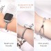 Elegant Silm Bracelet Bling Watch Band With Adjustable ,Size For Apple Watch Series 38/40/41/42/44/45m
